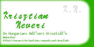 krisztian neveri business card